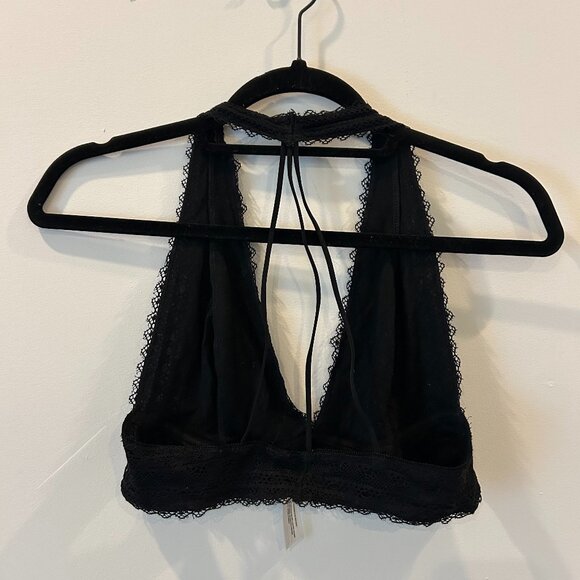 Urban Outfitters Out From Under Black Lace Strappy Back Halter Bra - Picture 4 of 4
